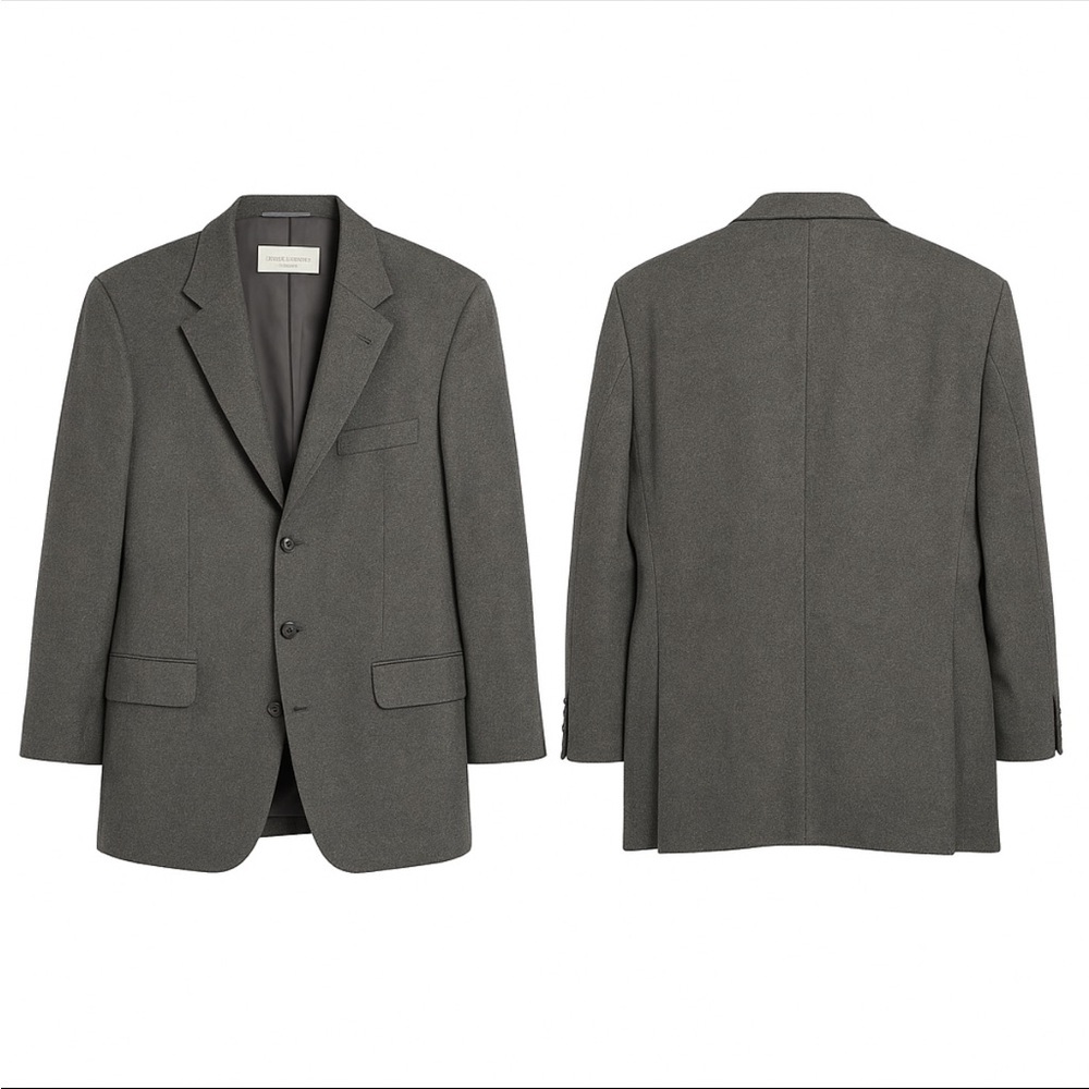 Ermenegildo Zegna Gray Wool Blazer 44R Made in Switzerland